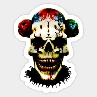 Horror Skull Clown Sticker